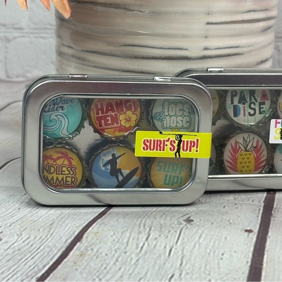 NWT boutique Colorful Summer-Themed Magnet Set surf's up forever summer - Picture 2 of 4
